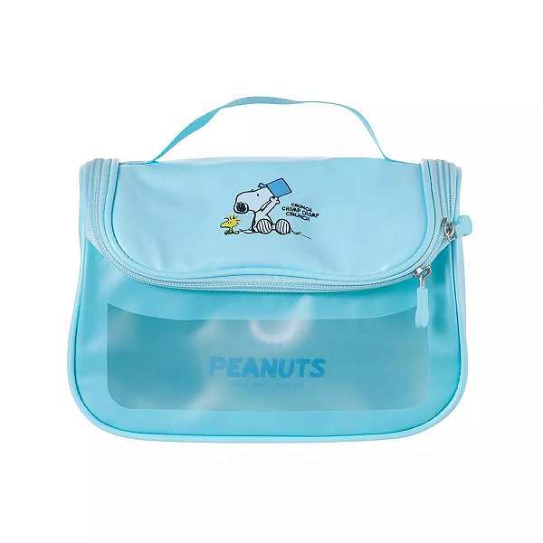 NECESSAIRE MODELO SNOOPY AZUL  MINISO 23X13X15 CM