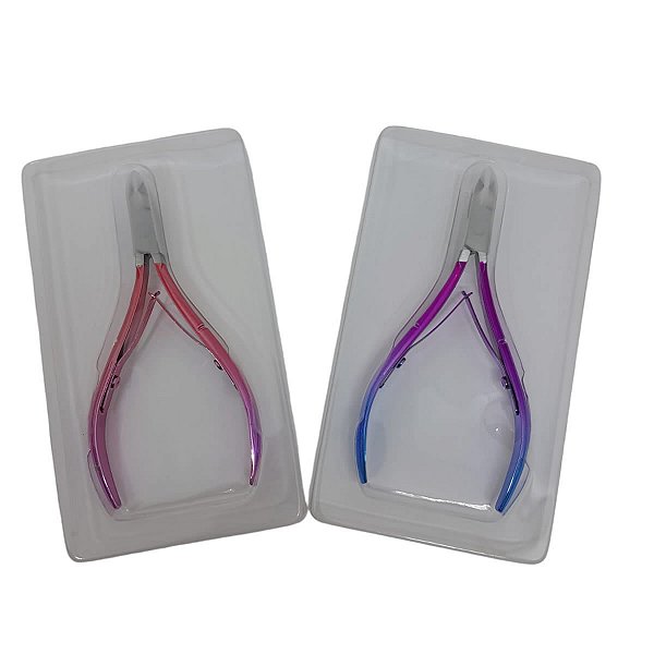 ALICATE DE CUTÍCULA AÇO INOX SÉRIE GRADIENT MINISO 10 CM.