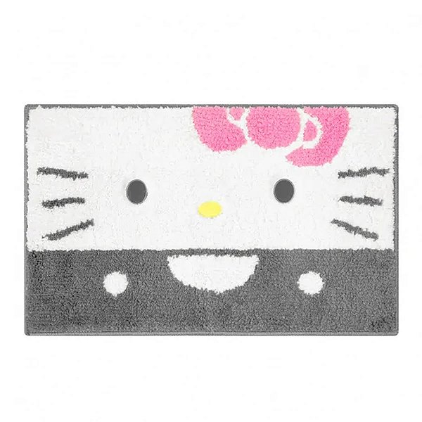 TAPETE COLEÇÃO SANRIO HELLO KITTY CINZA MINISO 60 X 40 CM.