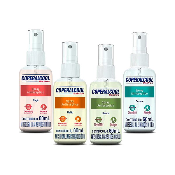 ALCOOL SPRAY ANTISEPTICO COPERALCOOL BACFREE COM AROMA  60ML