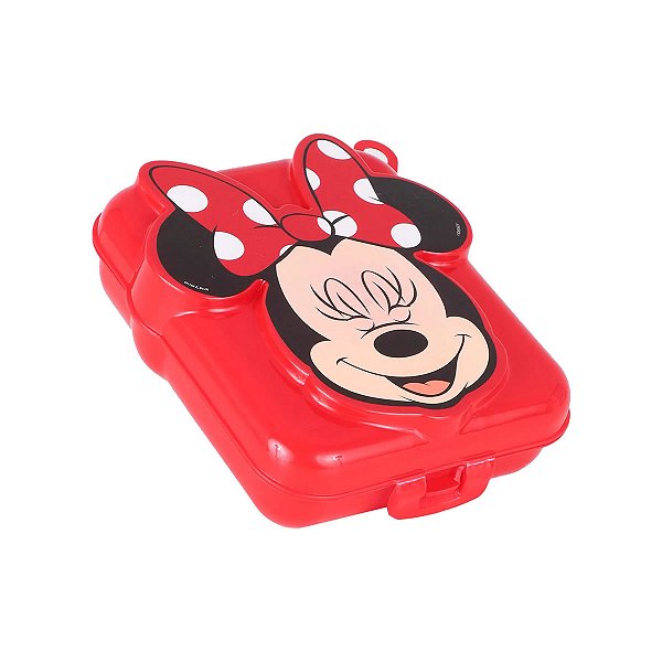 SANDUICHEIRA MODELO MINNIE 3D MINISO 15 X 13 X 5 CM 150 ML.