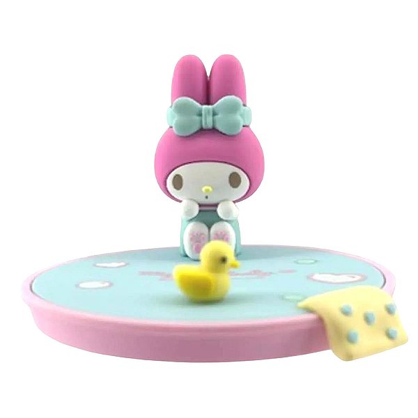 SUPORTE DE MESA PARA CELULAR SANRIO MY MELODY BATH MINISO 8 X 8 X 6 CM.