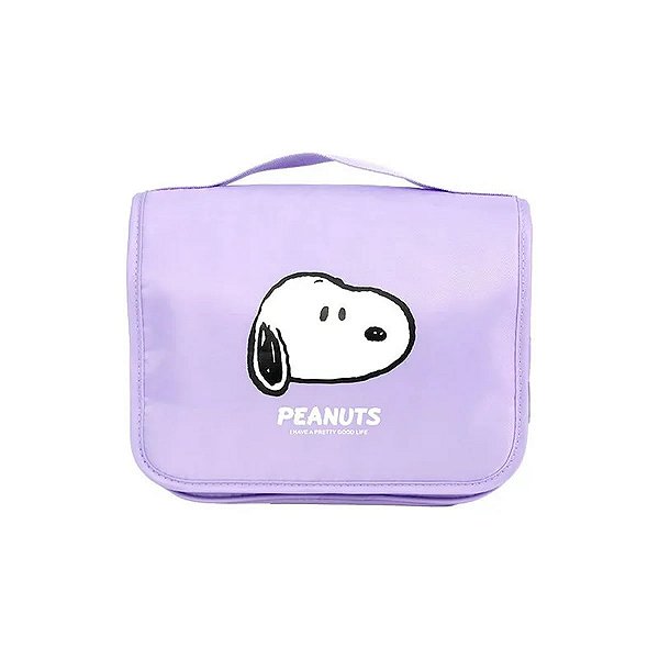 NECESSAIRE DE TOALETE MODELO SNOOPY LILÁS MINISO