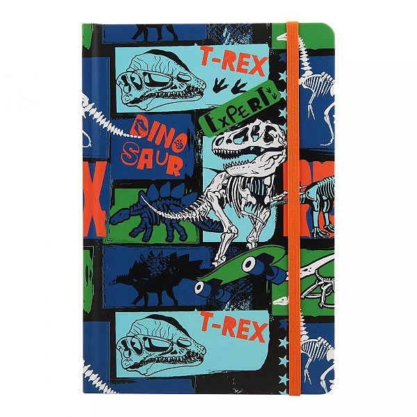 AGENDA CAPA DURA DINOSSAURO T REX MINISO 80 FOLHAS