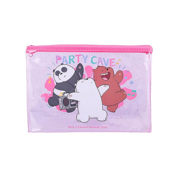 ESTOJO RETANGULAR URSO SEM CURSO PARTY CAVE MINISO 20 X 14,5 CM