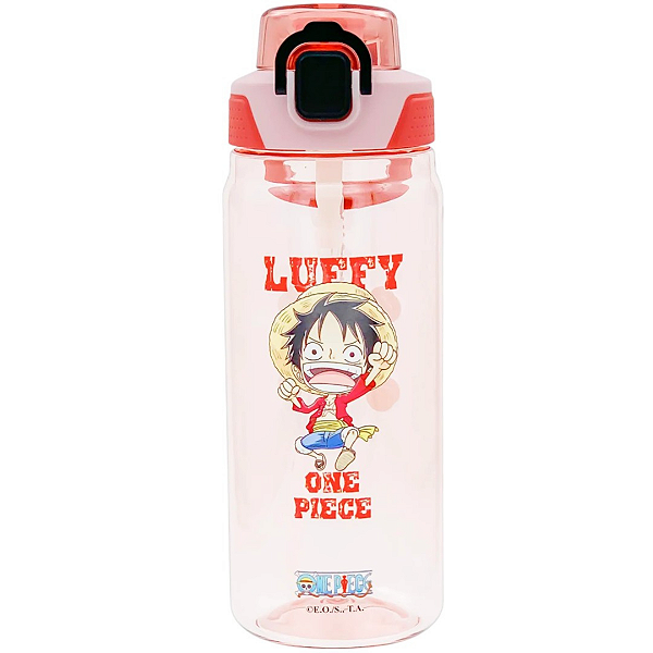 Garrafa com Alça e Canudo One Piece Monkey D. Luffy Miniso