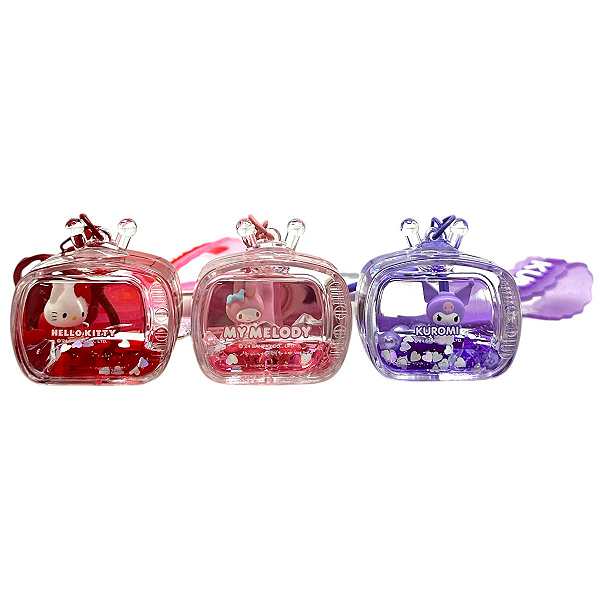Chaveiro TV Hello Kitty My Melody Kuromi Sanrio Miniso