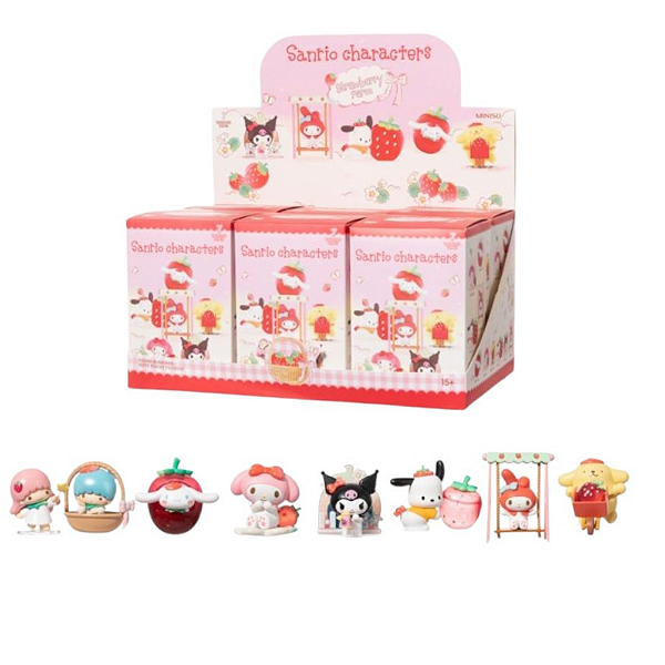BLIND BOX CAIXA SURPRESA MORANGO PERSONAGENS SANRIO MINISO