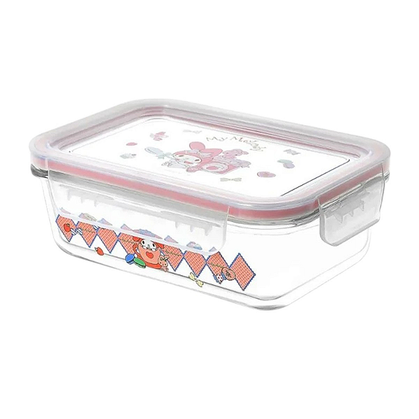 Pote Marmita de Vidro Trava Lateral Sanrio My Melody Miniso