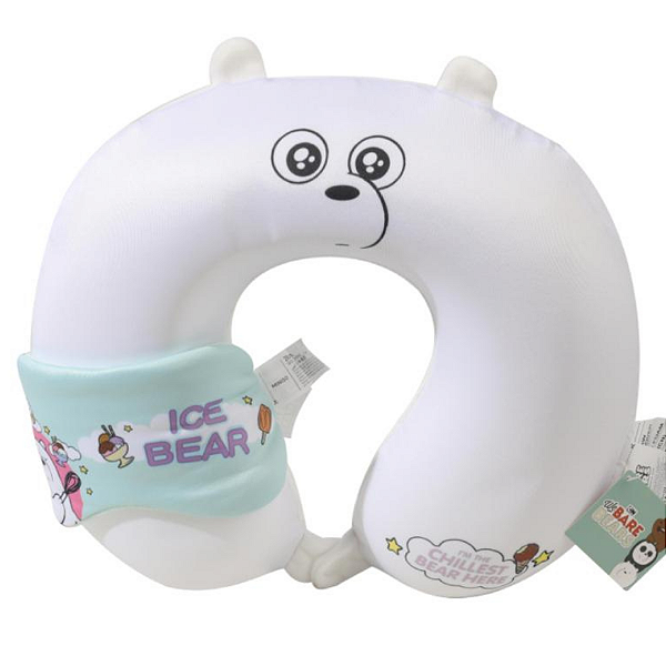 ALMOFADA DE PESCOÇO WE ARE BEARS COM MASCARA P/ DORMIR POLAR