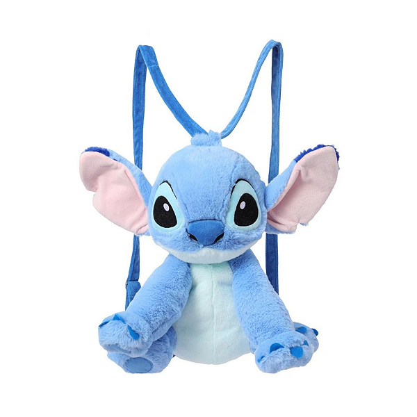 Mochila Infantil de Pelúcia Stitch Disney Fofinha Miniso
