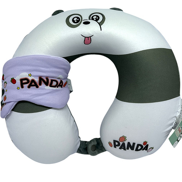 Travesseiro de Pescoço com máscara We Are Bears Panda Miniso