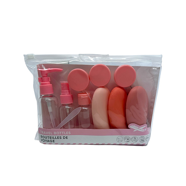 Kit Completo de Frascos de Cosméticos e Viagem Fofo Miniso