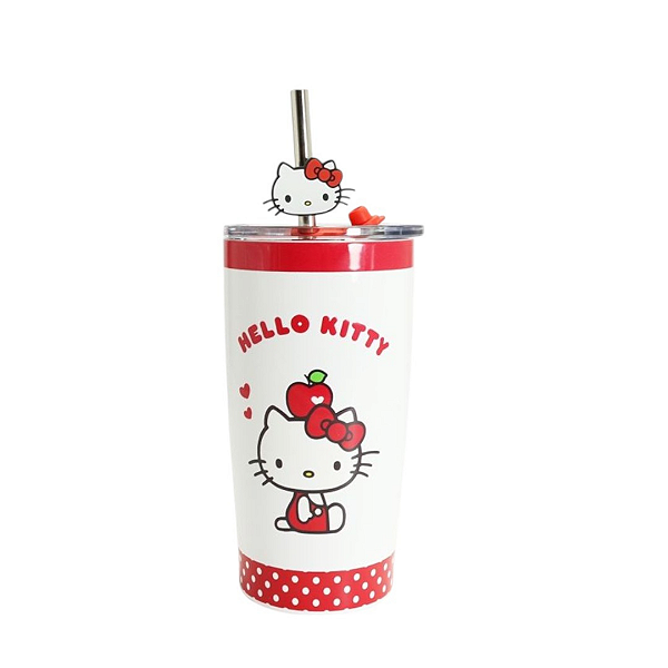COPO TERMICO HELLO KITTY CANUDO INOX SANRIO MINISO