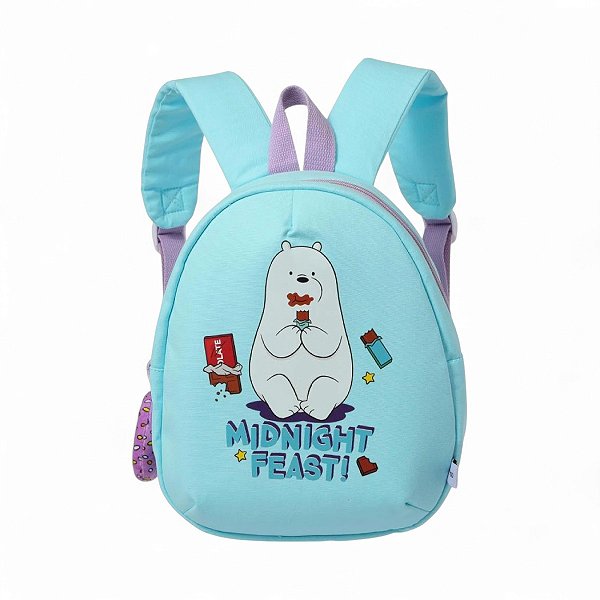 Mochila Infantil We Bare Bears Ice Bear Fofa Miniso Original