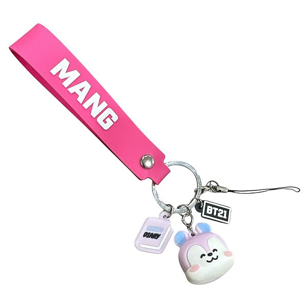 Pingente BT21 Mang Miniso Para Celular Bolsa Chave