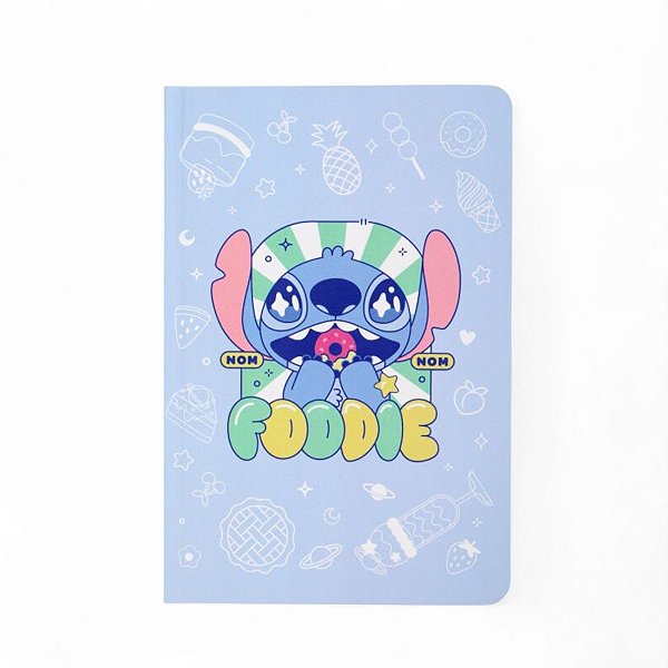 Caderno Com Adesivos Stitch Foodie Disney A5 Miniso Oficial