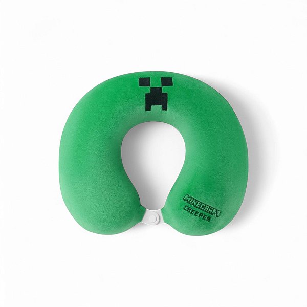 Almofada De Viagem Minecraft Creeper Fofa Original Miniso