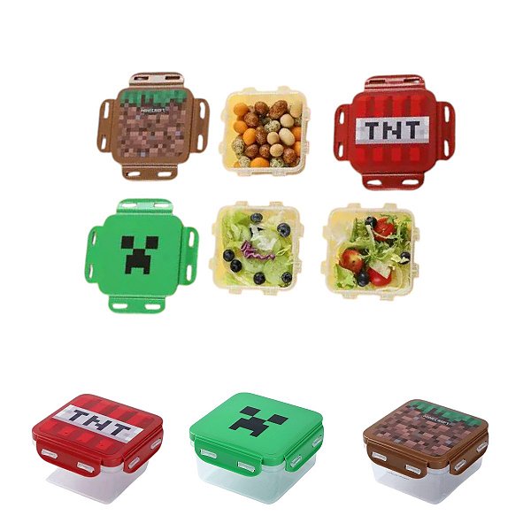 Pote Para Alimentos Minecraft BPA FREE Original Miniso