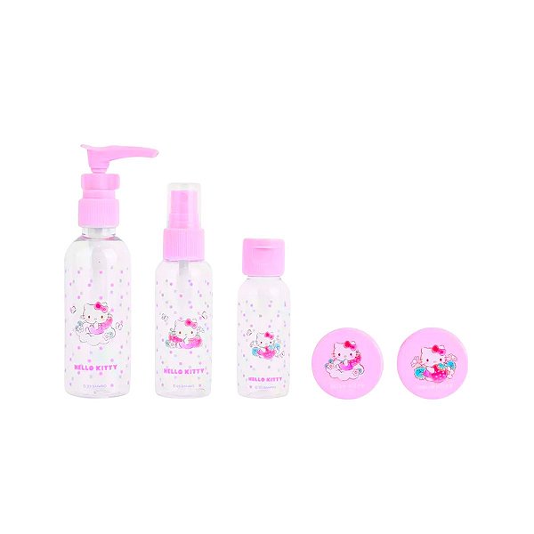 Conjunto Frascos Viagem Hello Kitty Fofa Sanrio Original