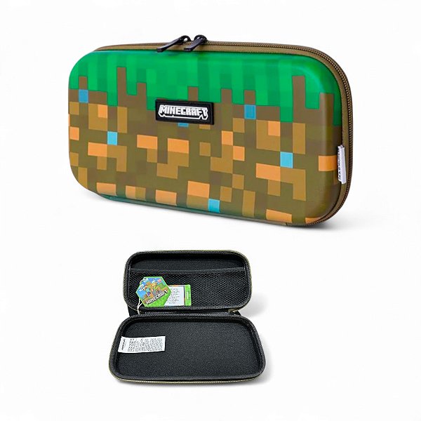 Estojo Rígido Minecraft Para Acessórios Original Miniso