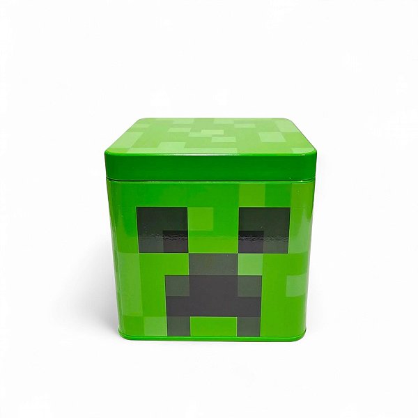 Lata Decorativa Minecraft Creeper Gamer Original Miniso