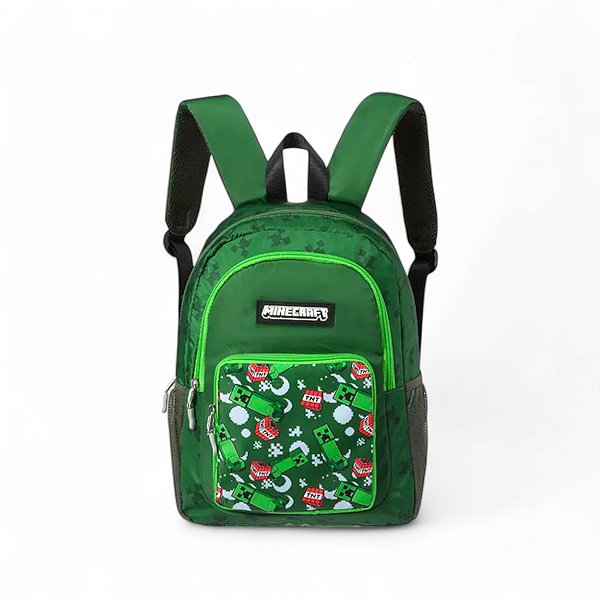 Mochila Escolar Infantil Gamer Minecraft Original Miniso