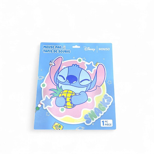 Mouse Pad Redondo Stitch Miniso Disney Antiderrapante