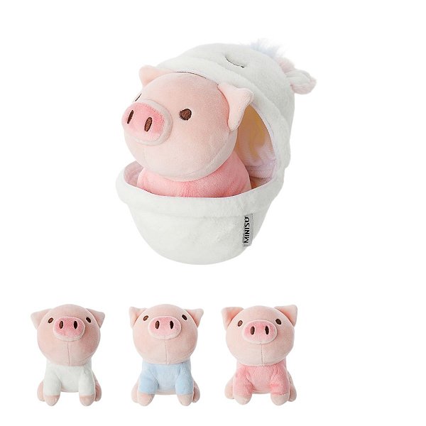 Bola Surpresa Porquinho Miniso Unicórnio Pelúcia Infantil