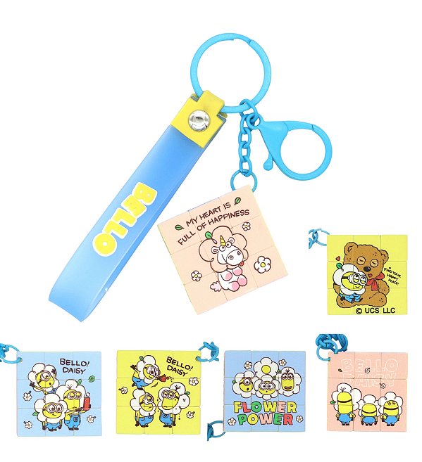 Chaveiro Cubo Minions Daisy Original Miniso Coleção Fofa