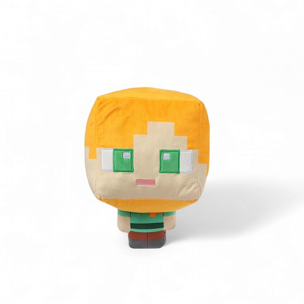 Pelúcia Infantil Minecraft Alex Pixel Original Miniso