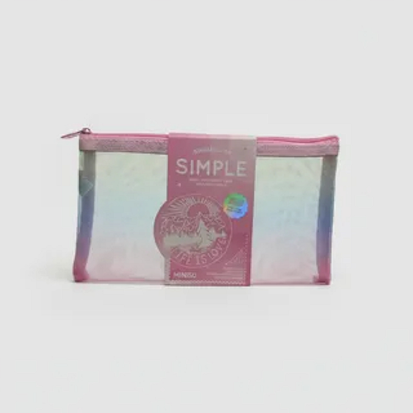 Estojo de Malha Miniso Mesh Resistente Estiloso A6 Gradiente