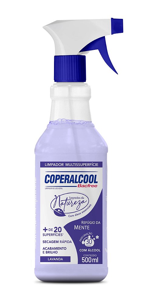 Limpador Coperalcool Bacfree Segredos Da Natureza 500ml