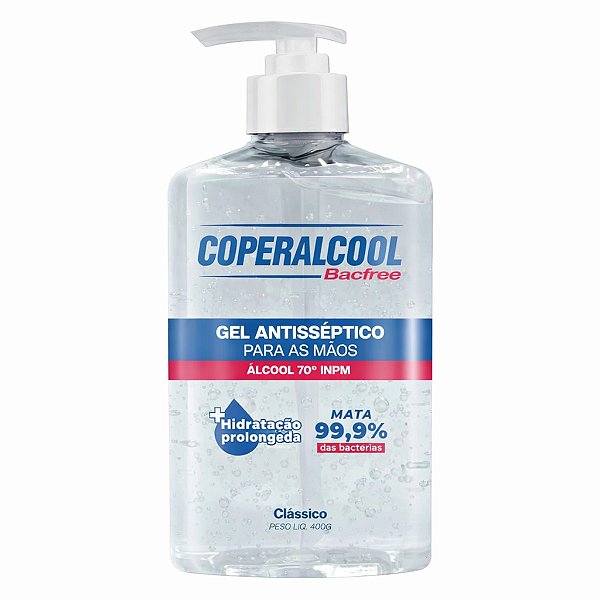 Gel Antisseptico Para As Mãos Coperalcool Bacfree 400gr