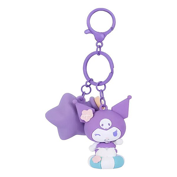 Chaveiro Led Kuromi Sanrio Luminoso Miniso Com Gancho
