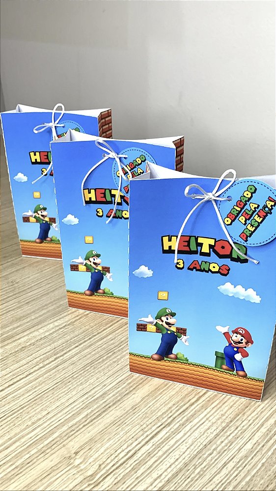 Sacolinha Personalizada com logo ou tema 10 Unidades