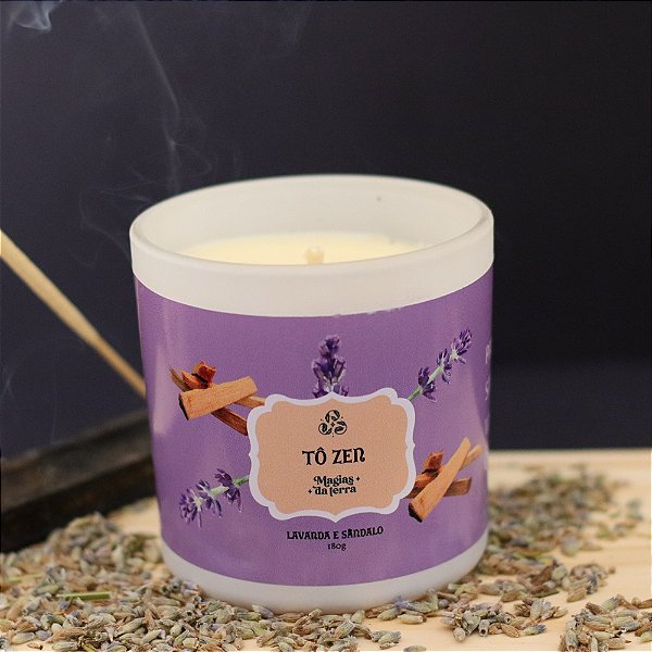 Vela Aromática Paz e Tranquilidade Lavanda e Sândalo (Grande) (Preço Sugerido de Venda R$84,90))