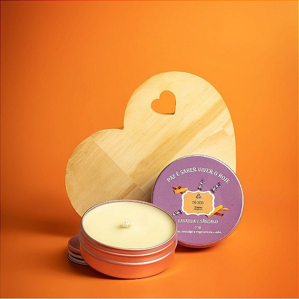 Vela Aromática Paz e Tranquilidade Lavanda e Sândalo (Pocket ) (Preço Sugerido de Venda R$39,90)