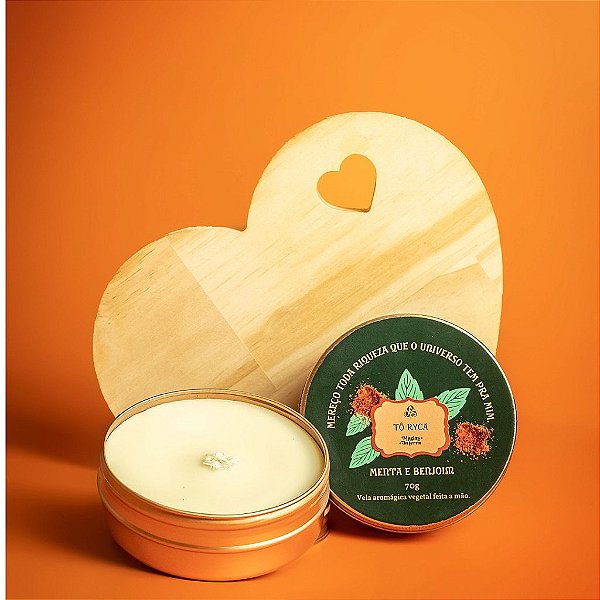 Vela Aromática Prosperidade Menta e Benjoim (Pocket) (Preço Sugerido de Venda R$39,90)