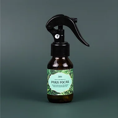 Spray Terapêutico Para Focar Com Óleos Essenciais 60ml Pocket (Preço sugerido R$36,50)
