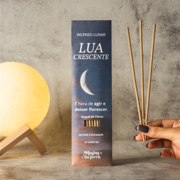 Incenso Natural Buquê de Flores Lua Crescente Ritual Expansão 10 Varetas (Preço Sugerido de Venda R$27,90)
