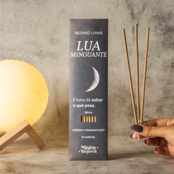 Incenso Natural Mirra Lua Minguante Ritual Purificação 10 Varetas (Preço Sugerido de Venda R$27,90)