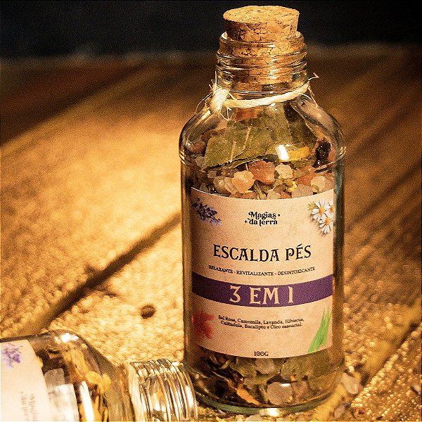 Escalda Pés 3 em 1 Relaxante Revitalizante e Desintoxicante (Preço Sugerido de Venda R$29,90)