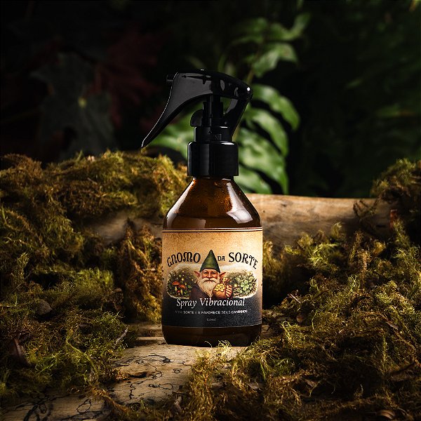 Spray Vibracional Óleos essenciais Gnomo da Sorte 120ml Sorte e Caminhos Abertos (Preço Sugerido de Venda R$59,90)
