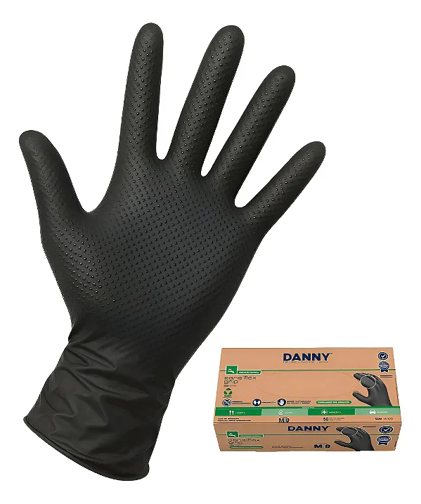 LUVA SENSIFLEX GRIP PRETA  P - DANNY