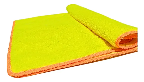 KIT DE MICROFIBRA 40X60 COM 10 UNIDADES AMARELA COM COSTURA - DETAILER