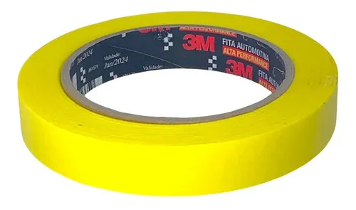 FITA CREPE AUTOMOTIVA AMARELA - 18MMX40M - 3M