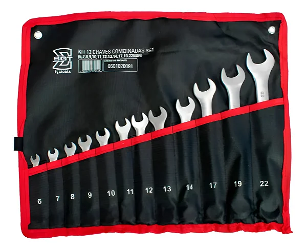 KIT 12 CHAVES COMBINADAS - SGT