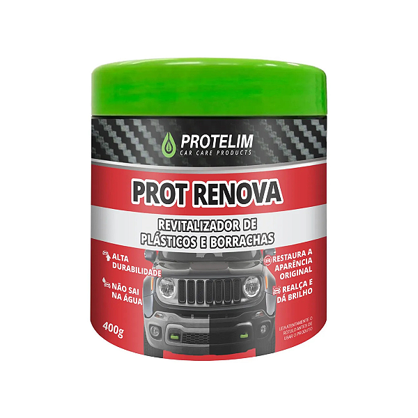 Prot Renova Revitalizador de Plásticos e Borrachas 400g Protelim