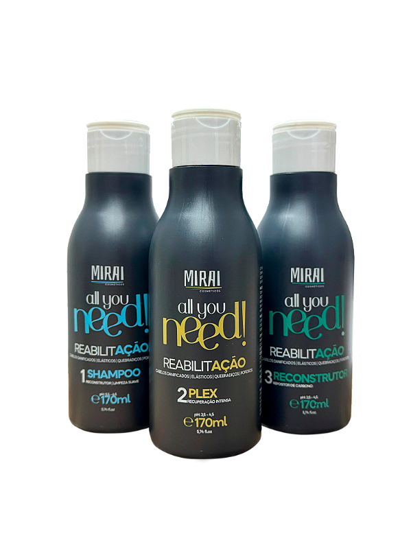 Kit Reabilitação Mirai 3 Passos 170Ml